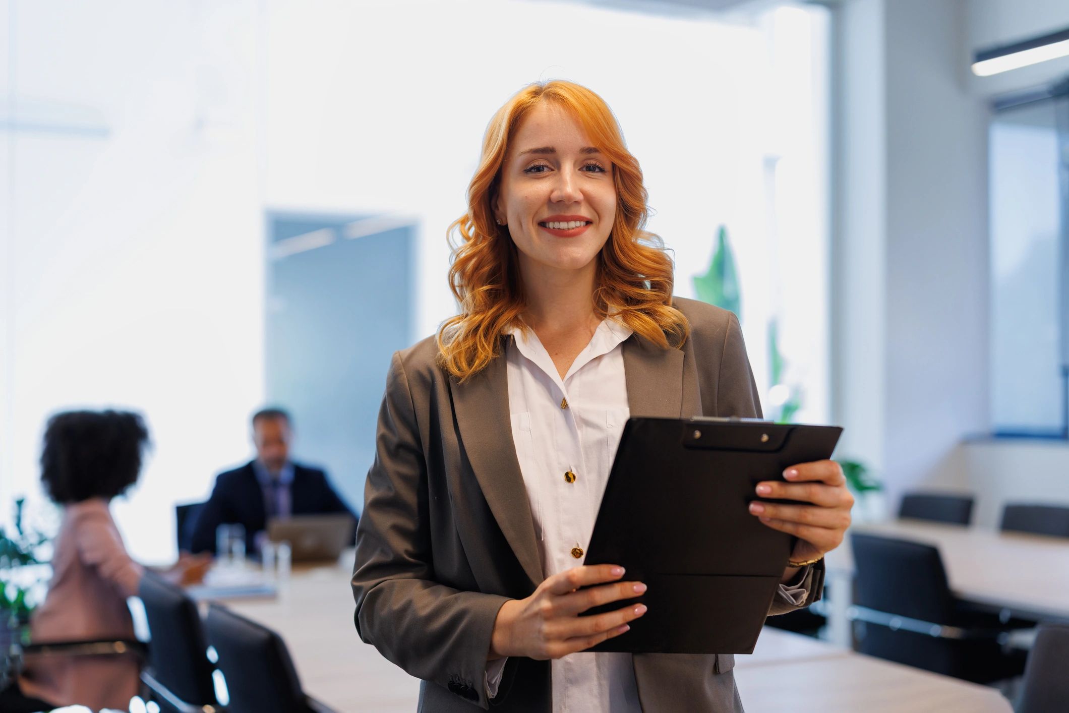 Consulting leader in a conference room